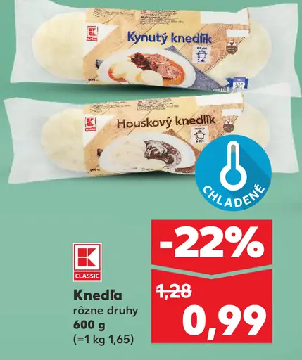 K-Classic Knedľa rôzne druhy