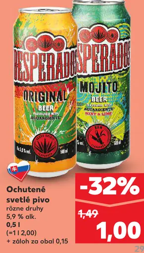 Desperados Ochutené svetlé pivo