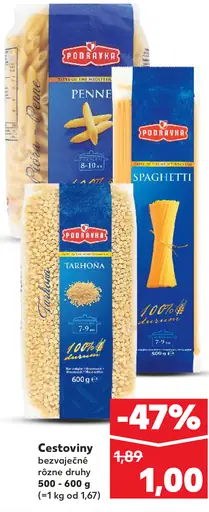 Podravka cestoviny bezvaječné