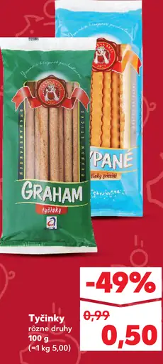 Graham tyčinky slané