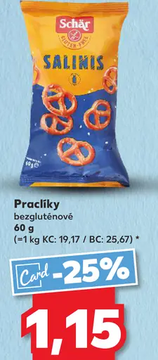 Schär bezlepkové praclíky Salinis