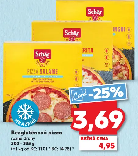 Schär bezgluténová pizza Salame