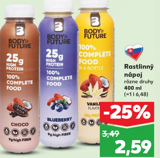 Body&Future vysokoproteínový nápoj choco