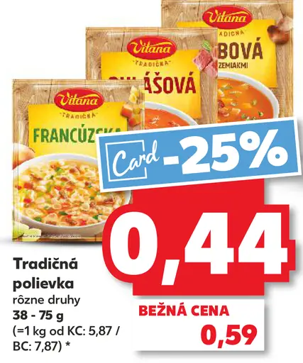 Naše Tradičná polievka rôzne druhy