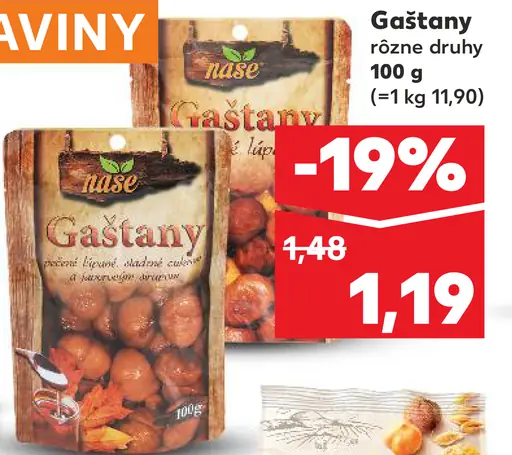 Naše Gaštany rôzne druhy