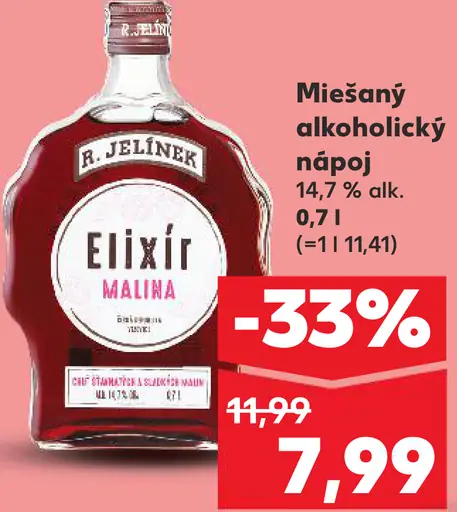 R. Jelínek Elixír Malina miešaný alkoholický nápoj