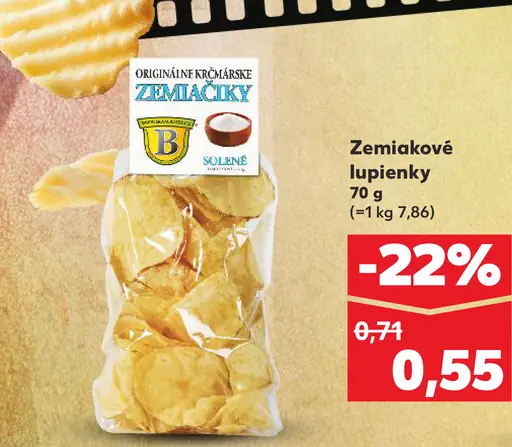 B Zemiakové lupienky solené