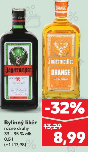 Jägermeister Orange bylinný likér pomaranč