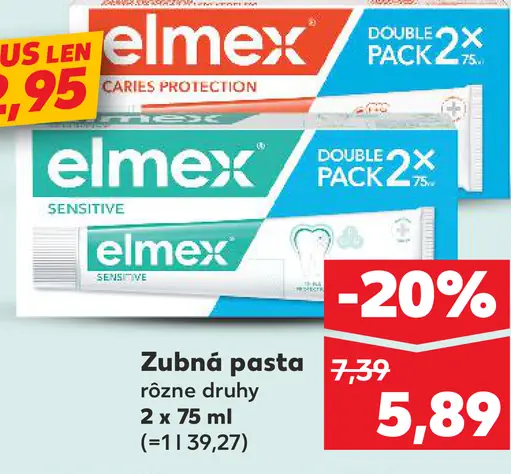 Elmex zubná pasta double pack rôzne druhy
