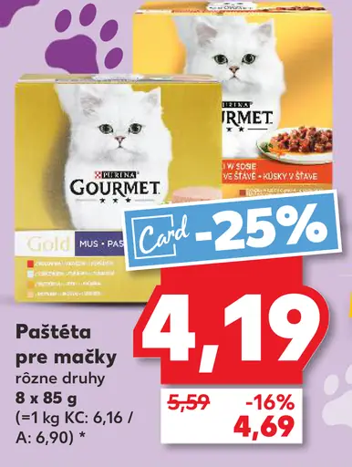 Gourmet jemná paštéta pre mačky