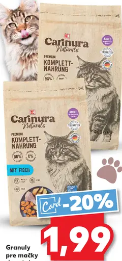 Carnura Naturals granuly pre mačky