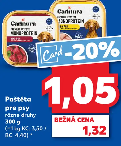 CarnurA paštéta pre psy rôzne druhy