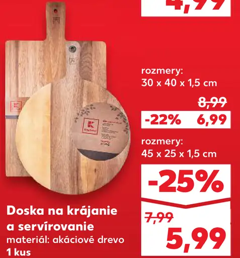 Doska na krájanie a servírovanie akáciové drevo