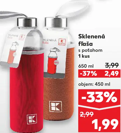 Sklenená fľaša s poťahom 650 ml