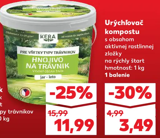 Kera Hnojivo na trávnik