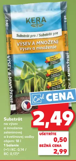 Kera substrát na výsev a množenie