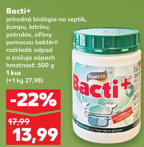 Bacti+ prírodná biológia na septik, žumpu a latrínu