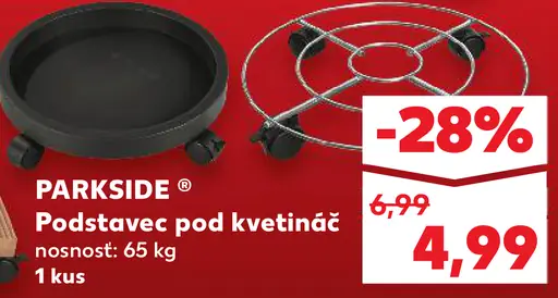 Parkside podstavec pod kvetináč nosnosť 65 kg