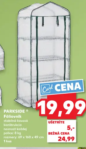 Parkside fóliovník stabilná kovová konštrukcia