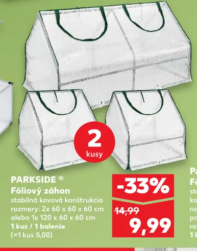 Parkside fóliový záhon stabilná kovová konštrukcia