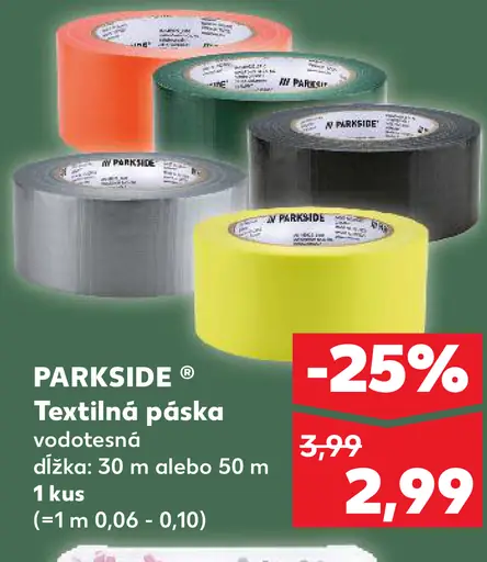 Parkside textilná páska vodotesná
