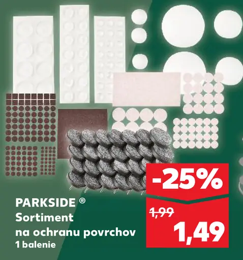 Parkside sortiment na ochranu povrchov