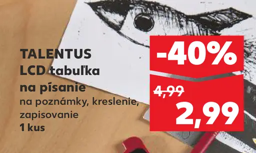 TALENTUS LCD tabuľka na písanie na poznámky, kreslenie, zapisovanie