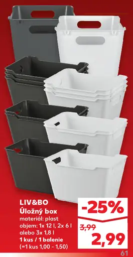 LIV&BBO Úložný box plastový