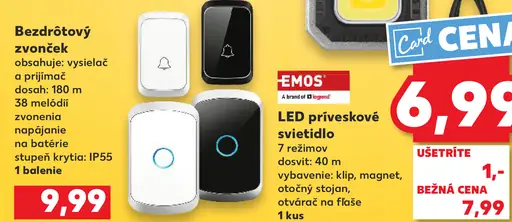 Bezdrôtový zvonček s vysielačom a prijímačom