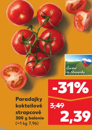 Paradajky koktejlové strapcové