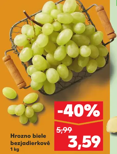 Hrozno biele bezjadierkové