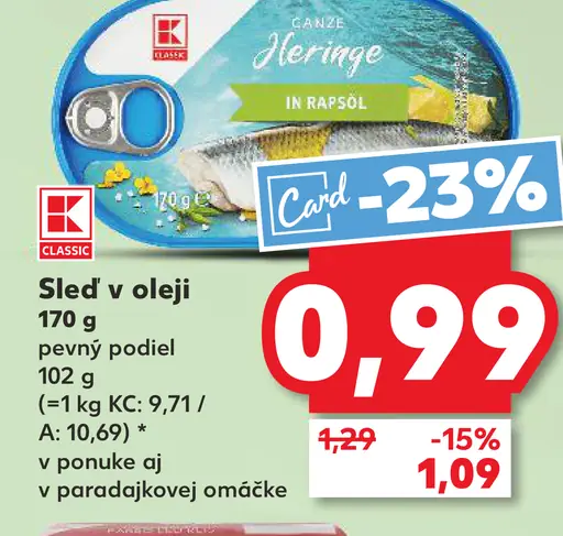 Sled v oleji v paradajkovej omáčke