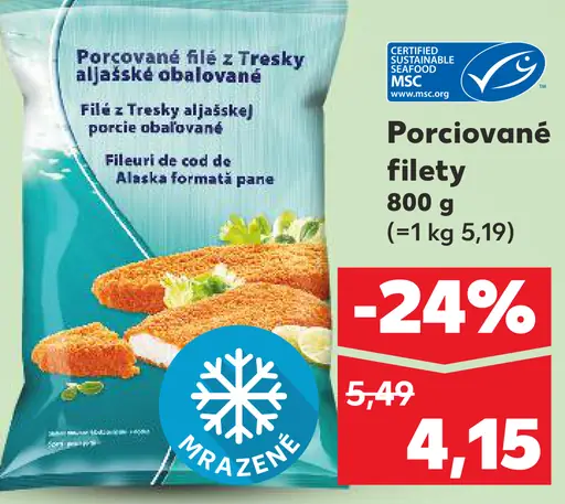 K-Classic porciované filety z tresky