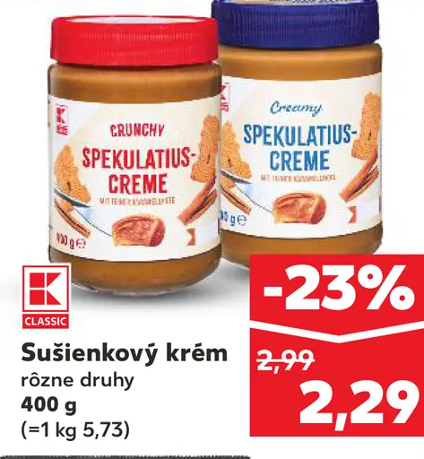 K-Classic sušienkový krém Spekulatius Creme crunchy/creamy