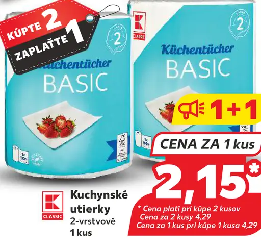 Kuchentücher Basic kuchynské utierky 2-vrstvové