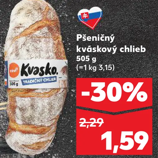 Pšeničný chlieb s kváskom