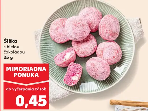 Šiška s bielou čokoládou