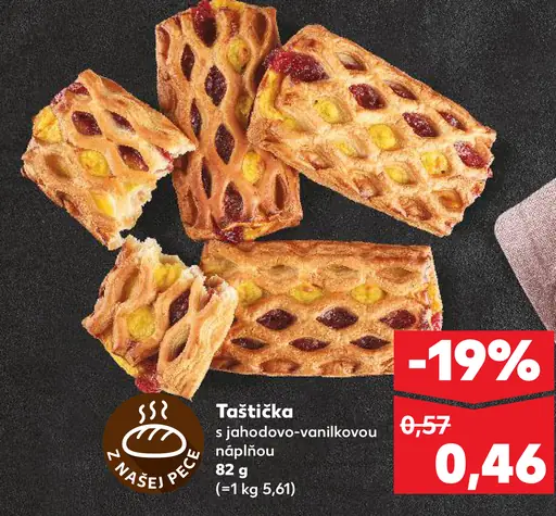 Taštička s jahodovo-vanilkovou náplňou