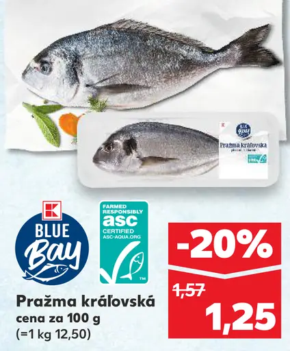 Blue Bay Pražma kráľovská s kožou čerstvá ryba