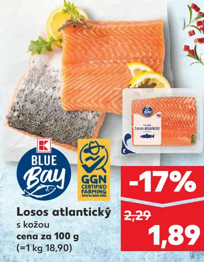 Blue Bay Losos atlantický s kožou čerstvá ryba