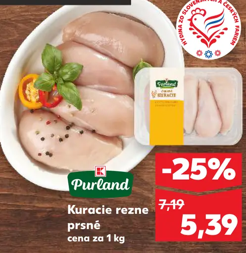 Purland Kuracie rezne prsia čerstvé kuracie mäso