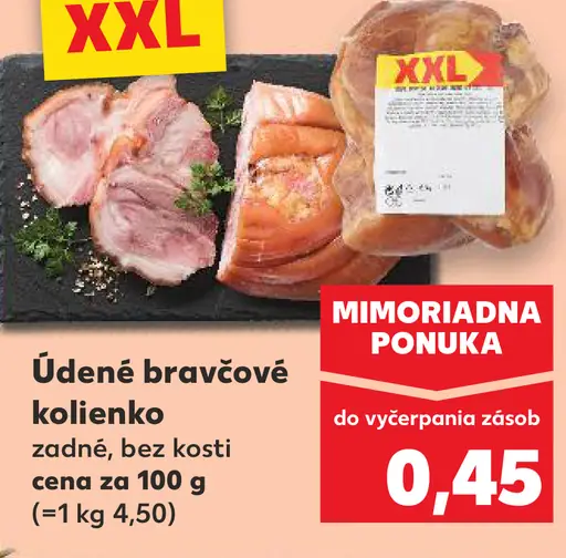 Údené bravčové kolienko zadné bez kosti údenina