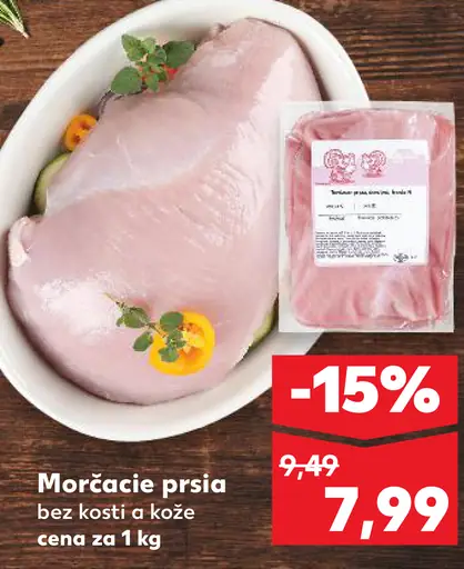 Morčacie prsia bez kosti a kože čerstvé morčacie mäso