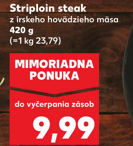 Striploin steak z írskeho hovädzieho mäsa