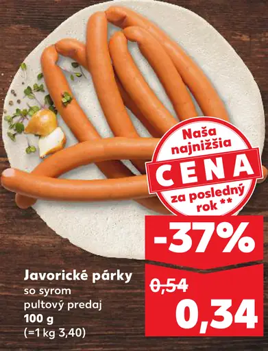 Javornické párky so syrom