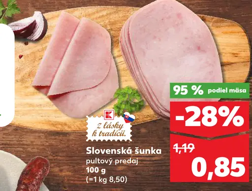 Slovenská šunka pultový predaj