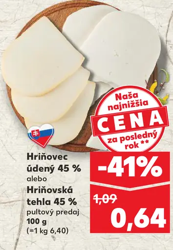 Hriňovec údený 45 % alebo Hriňovská tehla 45 %