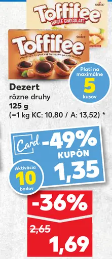 Toffifee dezert čokoládový rôzne druhy