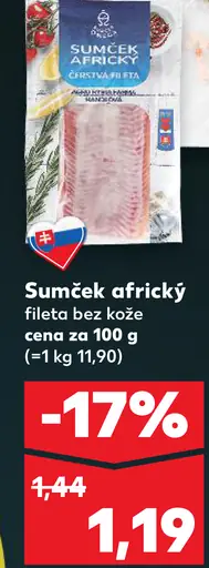 Sumček africký fileta bez kože