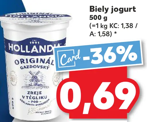 Hollandia Gazdovský biely jogurt